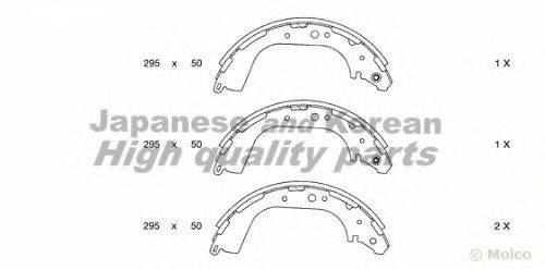 ASHUKI N01126 Комплект гальмівних колодок