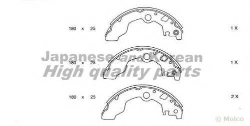 ASHUKI S01405 Комплект гальмівних колодок