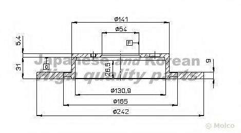 ASHUKI T60103 гальмівний диск