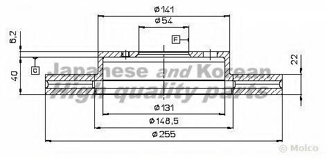 ASHUKI T60296 гальмівний диск