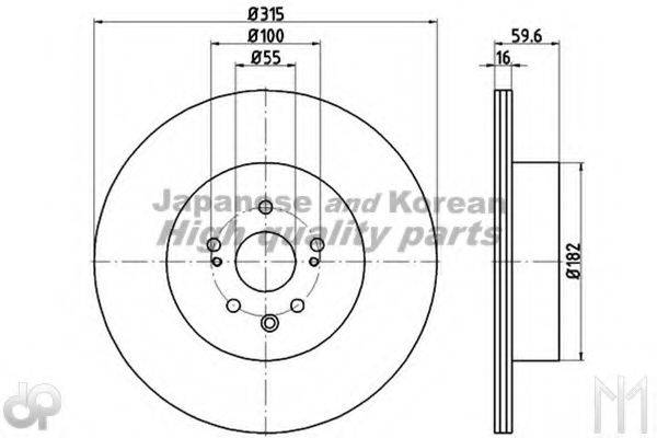 ASHUKI T60313 гальмівний диск