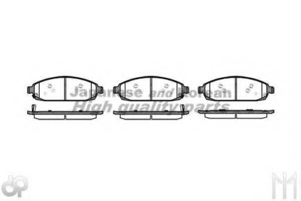 ASHUKI US104219 Комплект гальмівних колодок, дискове гальмо