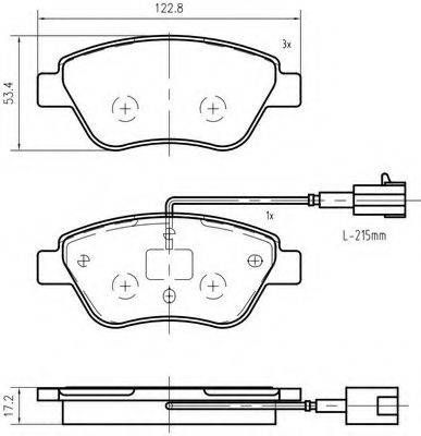 VEMA K401701 Комплект гальмівних колодок, дискове гальмо