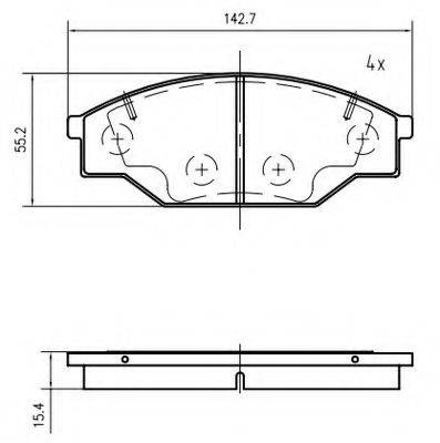 VEMA K416500 Комплект гальмівних колодок, дискове гальмо