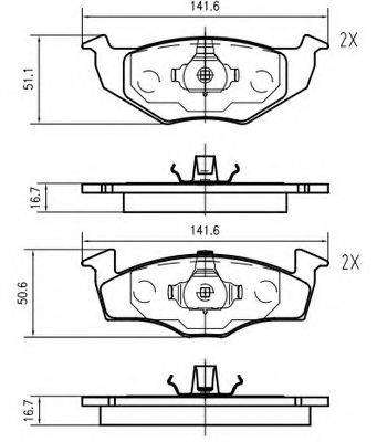 VEMA K419101 Комплект гальмівних колодок, дискове гальмо