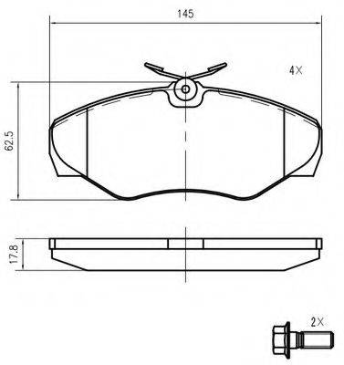 VEMA K619901 Комплект гальмівних колодок, дискове гальмо