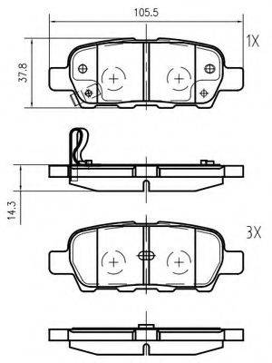 VEMA K625700 Комплект гальмівних колодок, дискове гальмо