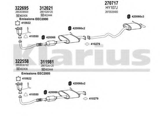 KLARIUS 450182E Система випуску ОГ