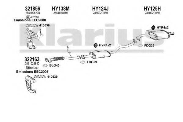 KLARIUS 450093U Система випуску ОГ