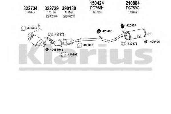 KLARIUS 631276E Система випуску ОГ