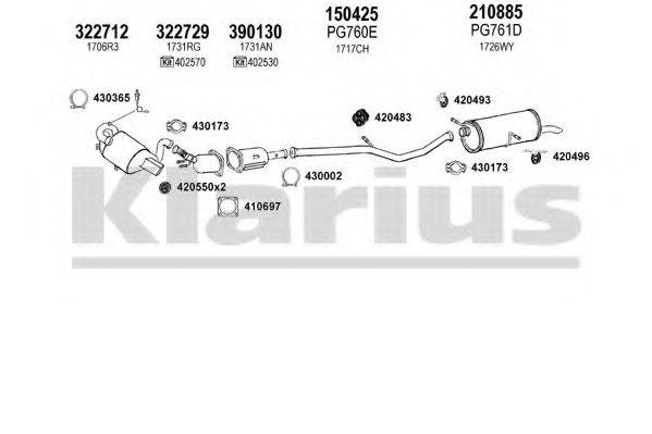 KLARIUS 631284E Система випуску ОГ