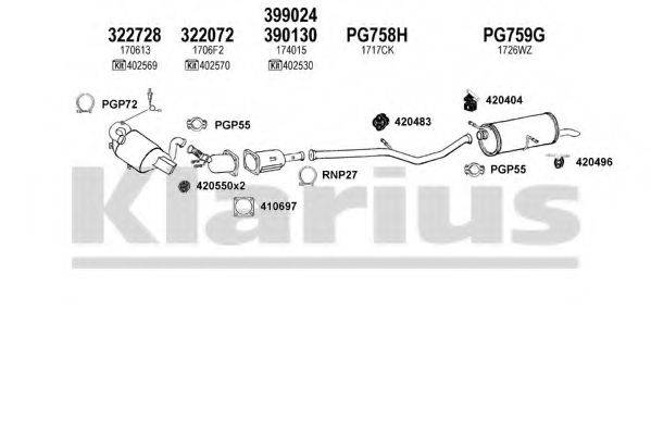 KLARIUS 631274U Система випуску ОГ