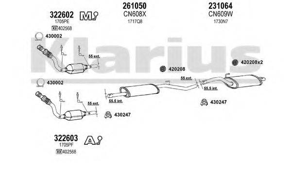 KLARIUS 631190E Система випуску ОГ