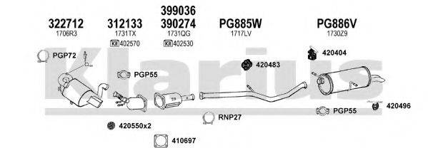 KLARIUS 631433U Система випуску ОГ