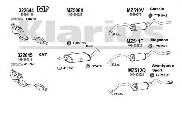 KLARIUS 600637U Система випуску ОГ