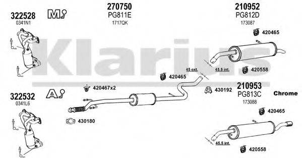 KLARIUS 631258E Система випуску ОГ