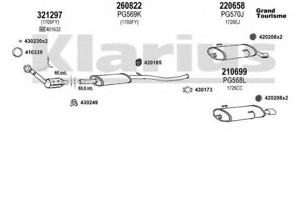 KLARIUS 630566E Система випуску ОГ