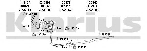 KLARIUS 720243E Система випуску ОГ