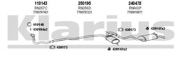 KLARIUS 720625E Система випуску ОГ