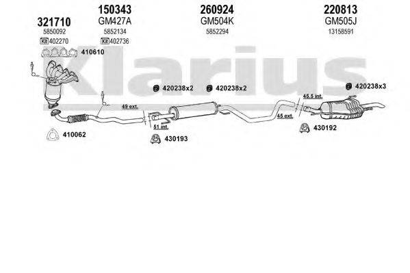 KLARIUS 391314E Система випуску ОГ