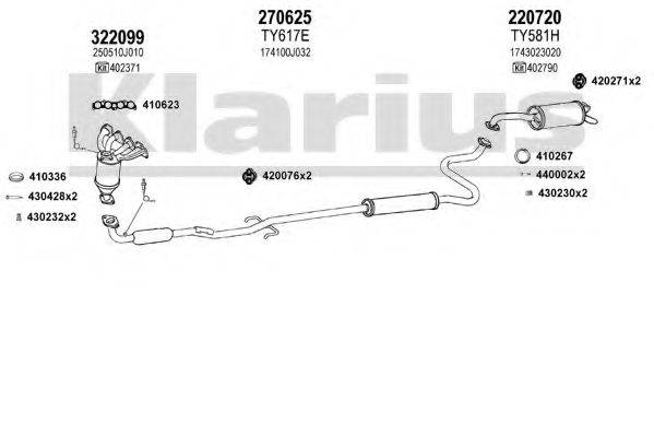 KLARIUS 900414E Система випуску ОГ