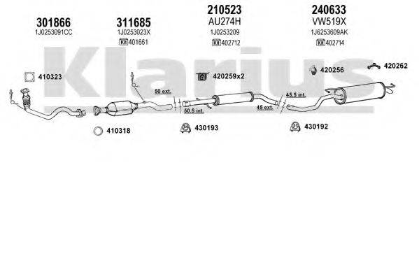 KLARIUS 930950E Система випуску ОГ