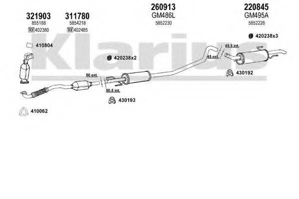 KLARIUS 391310E Система випуску ОГ