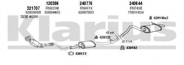 KLARIUS 720955E Система випуску ОГ