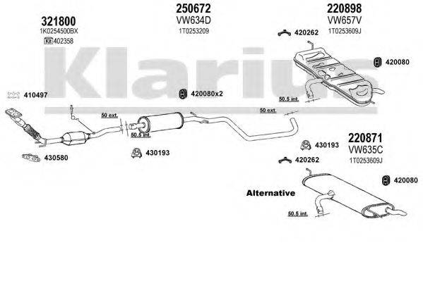 KLARIUS 931143E Система випуску ОГ