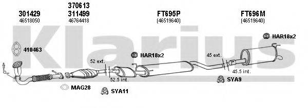 KLARIUS 330749U Система випуску ОГ
