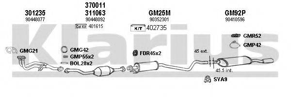 KLARIUS 390732U Система випуску ОГ