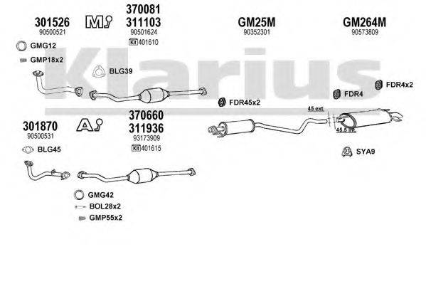 KLARIUS 391130U Система випуску ОГ