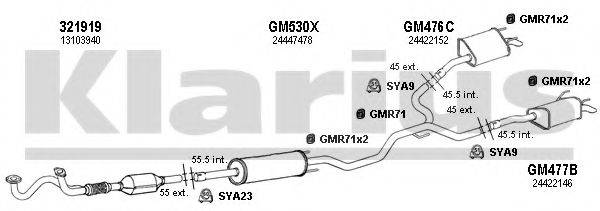 KLARIUS 391280U Система випуску ОГ