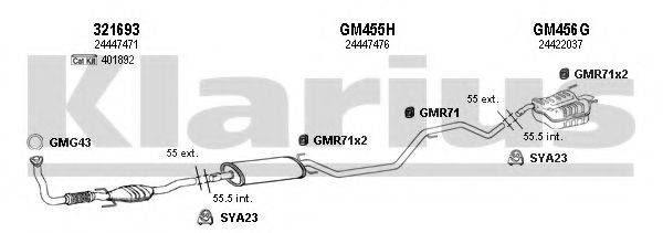KLARIUS 391282U Система випуску ОГ