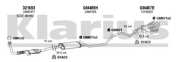 KLARIUS 391283U Система випуску ОГ