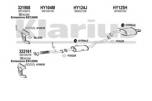 KLARIUS 450072U Система випуску ОГ