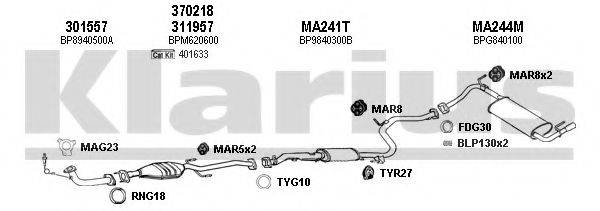 KLARIUS 570156U Система випуску ОГ