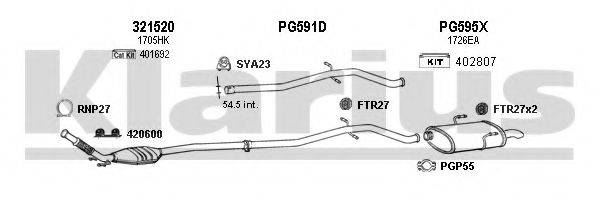KLARIUS 630703U Система випуску ОГ