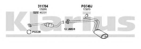KLARIUS 630857U Система випуску ОГ