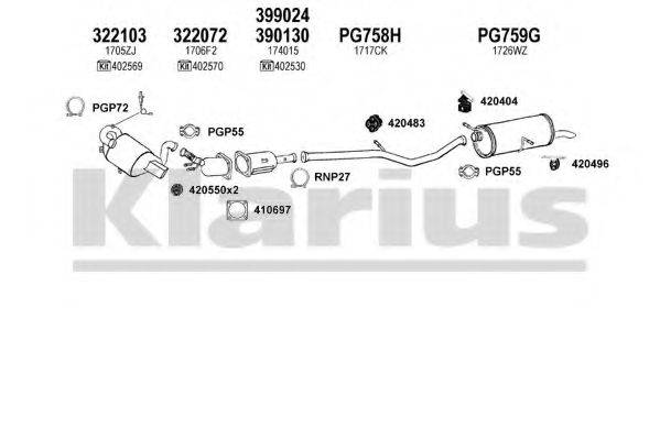 KLARIUS 630887U Система випуску ОГ