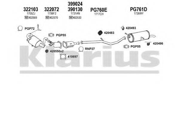 KLARIUS 630892U Система випуску ОГ