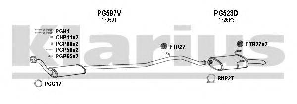 KLARIUS 630897U Система випуску ОГ