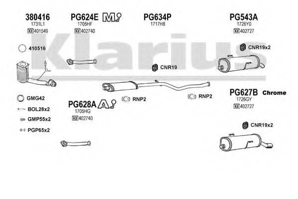 KLARIUS 630942U Система випуску ОГ