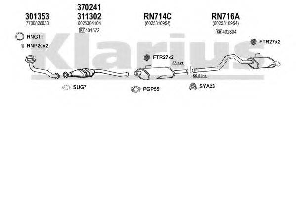 KLARIUS 720745U Система випуску ОГ