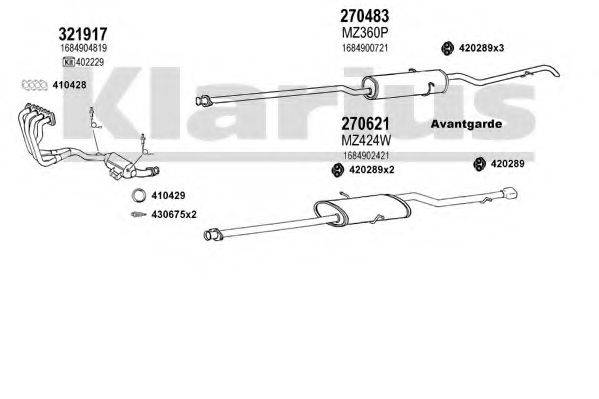 KLARIUS 600461E Система випуску ОГ