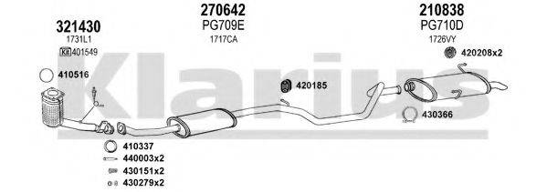 KLARIUS 630837E Система випуску ОГ