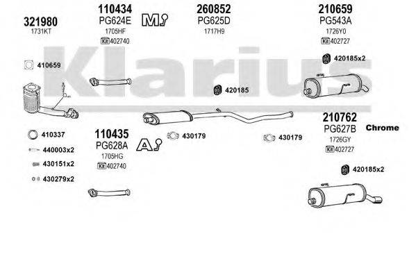 KLARIUS 630865E Система випуску ОГ