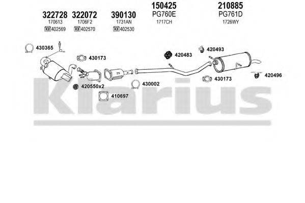 KLARIUS 630923E Система випуску ОГ