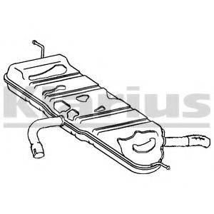 KLARIUS AU403T Глушник вихлопних газів кінцевий