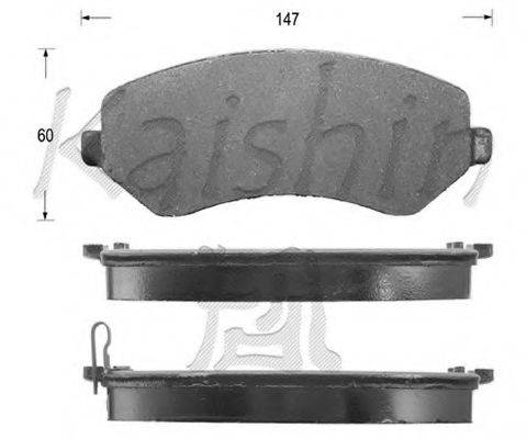 KAISHIN D10044 Комплект гальмівних колодок, дискове гальмо